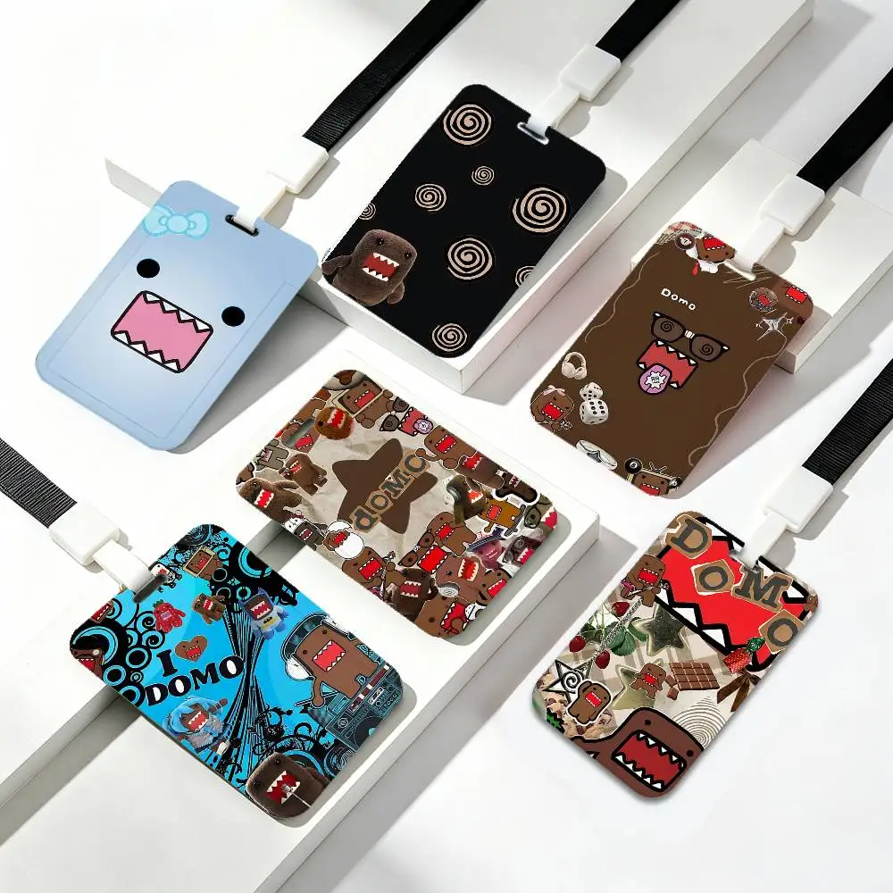 Domo Kun Cartoon ID Card Holder Badge Holders Lanyard Business Exhibit School Strap Neck Hang