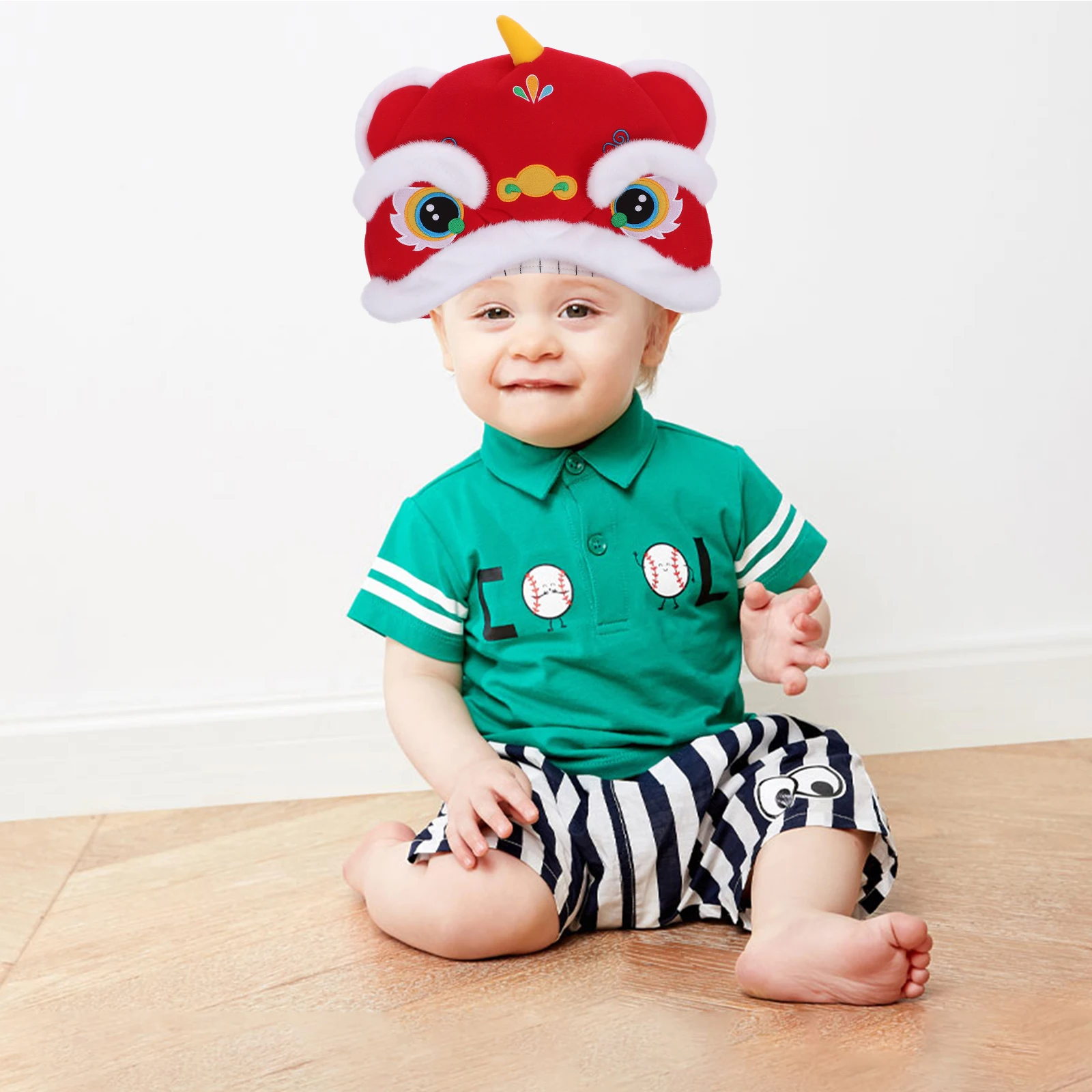 

1pc Cute Cartoon Lion Hat Chinese New Year Photo Prop Party Accessory Costume Decorative Headwear Comfortable Birthday