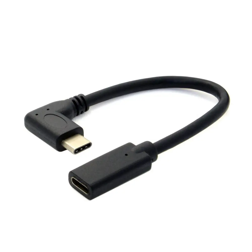 90 Grad Rechtwinklig USB 3.1 Typ C Männlichen Zu Weiblichen USB-C Kabel S08 Drop ship 0,2 Mt 1 Mt