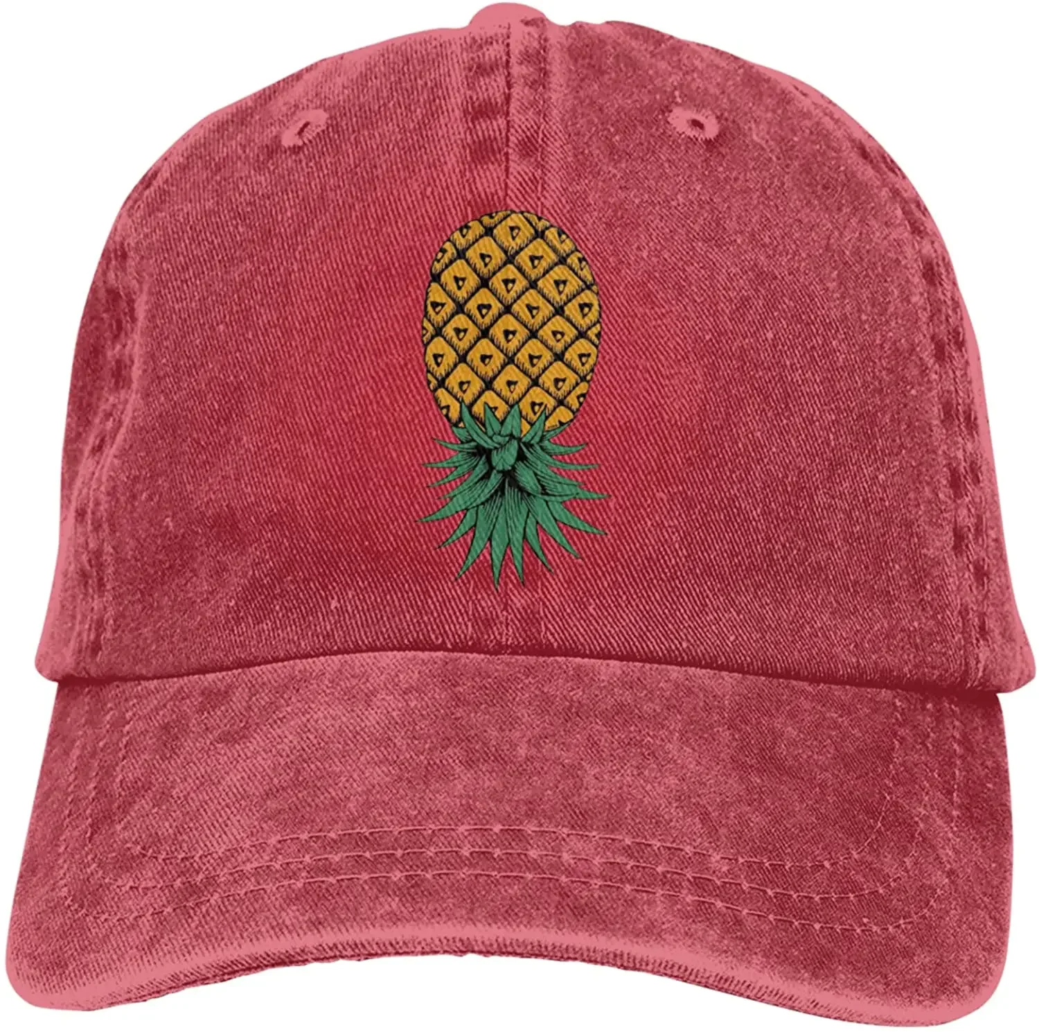 Upside Down Pineapple Baseball Cap Funny Cowboy Hat Unisex Adult Vintage Trucker Hats Adjustable Washable