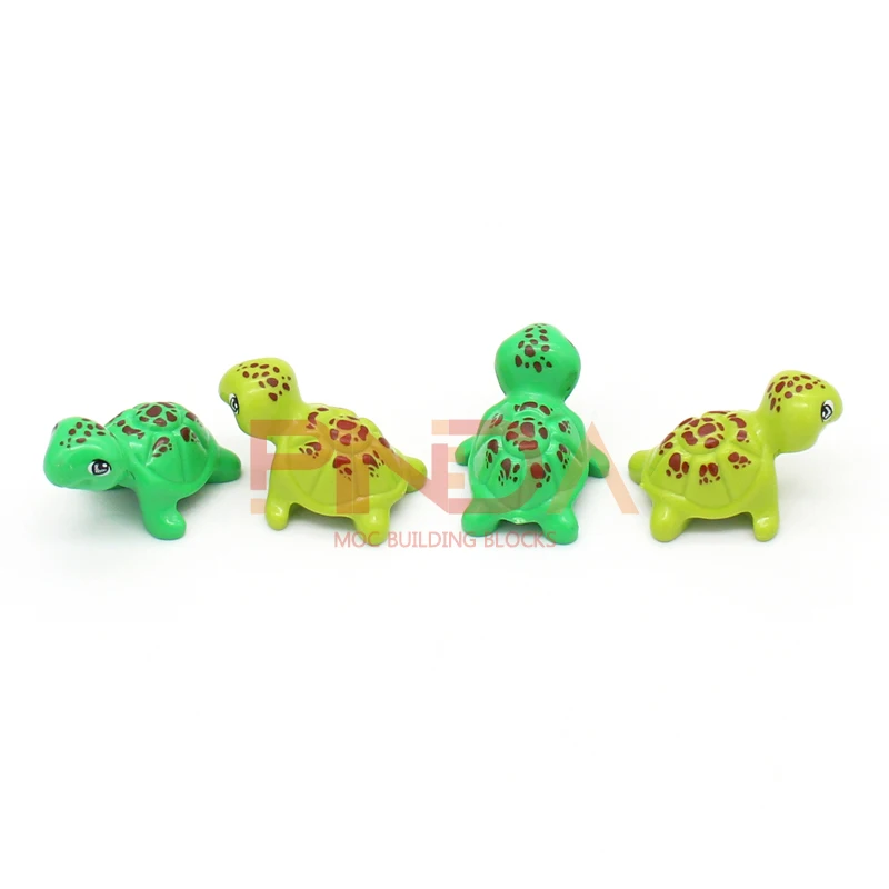 

10pcs MOC 11603pb01 Brick Turtle Friends Elves Bubbles Ocean Sea Animal Building Blocks Compatible with Construction Toy