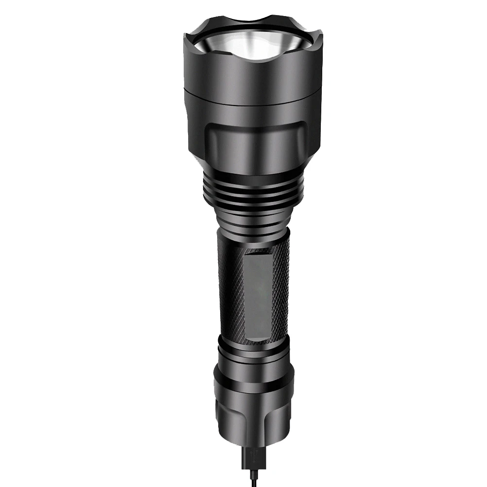 

Powerful Strong Light Flashlight Portable Hunting Torch Aluminum Alloy Ultra Bright Waterproof Outdoor Telescopic Zoom Electric