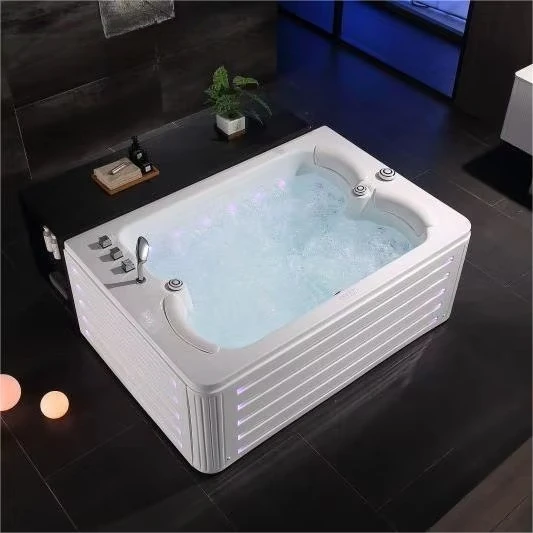 Indoor Acrylic SPA Hot Tub Hydro Massage Indoor Jacuzzis House Couples Bathtub for Adults Soaking Villas Apartments LL762