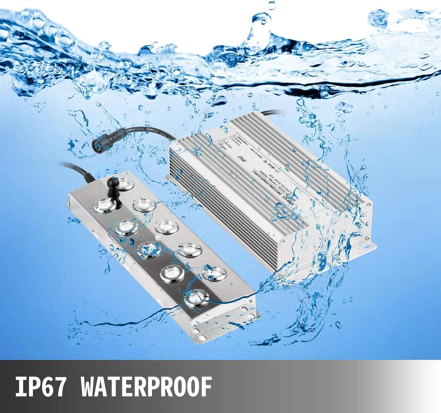 Generador de niebla nebulizador ultrasónico de 10 cabezales con fuente de alimentación impermeable humidificador nebulizador ultrasónico de acero inoxidable