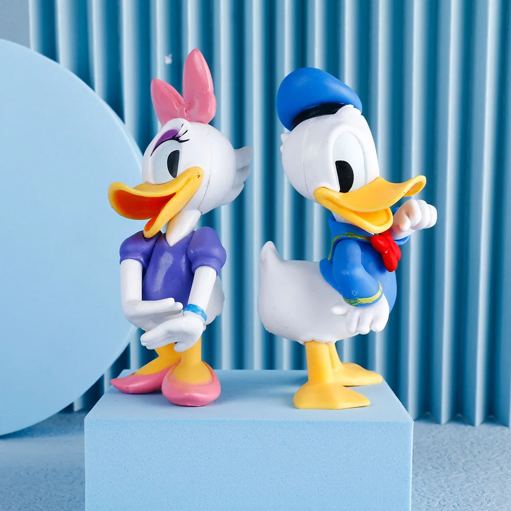 Figura de acción de pato Donald de Disney para niños, Mini modelo de Pvc, decoración de pasteles, juguetes, regalos, 2 estilos