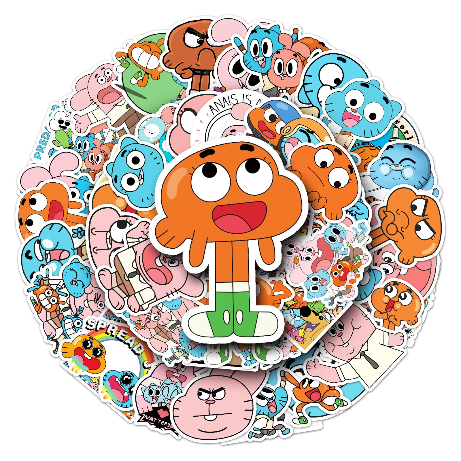 10/50PCS  Cartoon Animation The Amazing World of Gumball Stickers Cute and Funny Graffiti Decals Kids Toy DIY Phone Guitar Cup