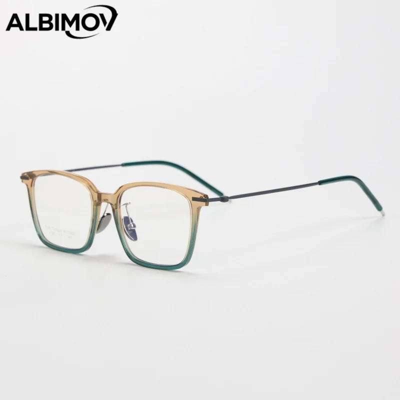 

Легкие прямоугольные градиентные очки по рецепту, оправа для очков для близорукости, медицинские линзы по индивидуальному заказу, мультифокальные оптические титановые стекла