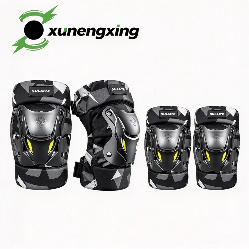 Motorcycle Knee Pad Gloves Elbow Protective Combo Knee Protector Equipment Gear Outdoor Sport Motocross Knee Ventilate Anti Fall