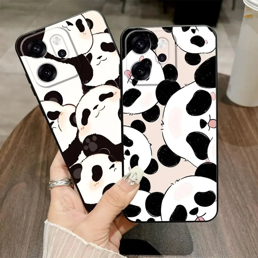 Funda bonita de Panda para Oppo A11 A37 A18 A31 A72 A9 A38 A16 A33 A71 A3 A54 A5 A53 A12 A36 A17 A32 A73 A7 A52 A15 A32
