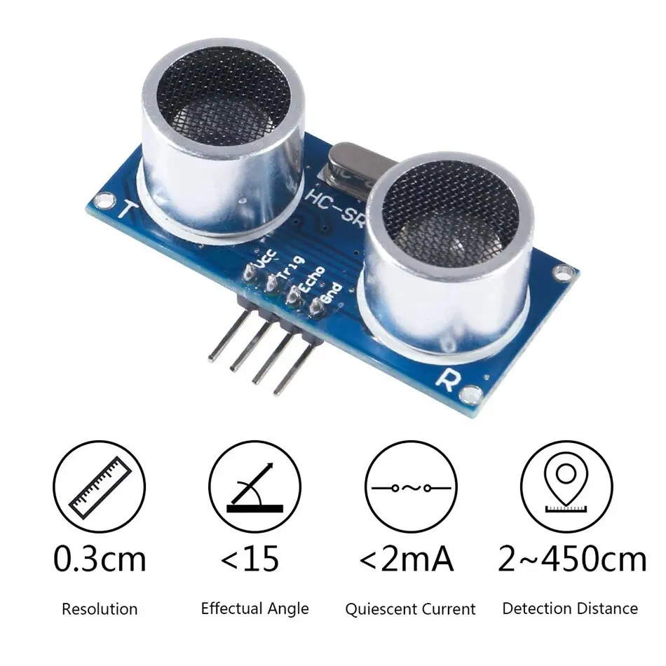 5 ultrasonic modules, MELIFE distance sensor, 3 HC-SR04 mounting bracket, 2 wire sleeves for Mega R3 Mega2560 robot New