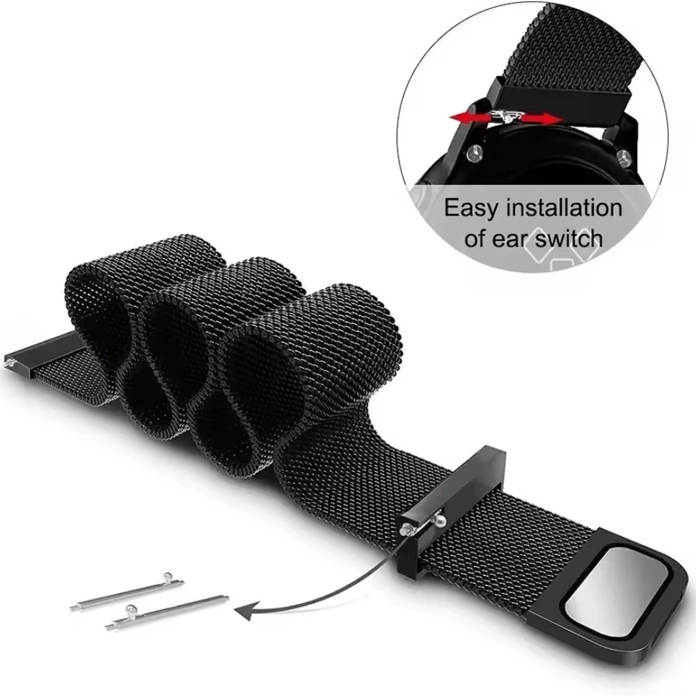 22mm 20mm Magnetic Metal Milanese Loop Strap for Garmin Forerunner 170 70 165 570 265 Bracelet Band for Garmin Venu 4 Active 6 5