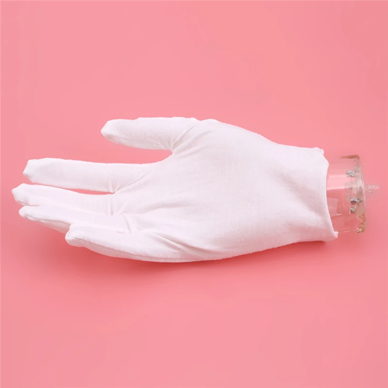 12 Pairs/pack Household Glove White Cotton  Home Dust Gloves Waiters/Drivers/Jewelry/Workers Gloves Sweat Absorption Gloves