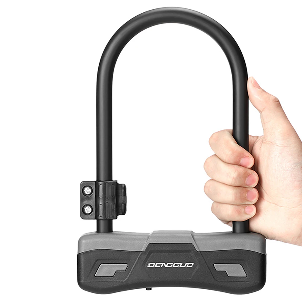 Bicycle U Lock with Mounting Bracket Bicycle U-shaped Lock with 2 Keys Bicycle U-Lock for Electric Scooter Mountain Bikes