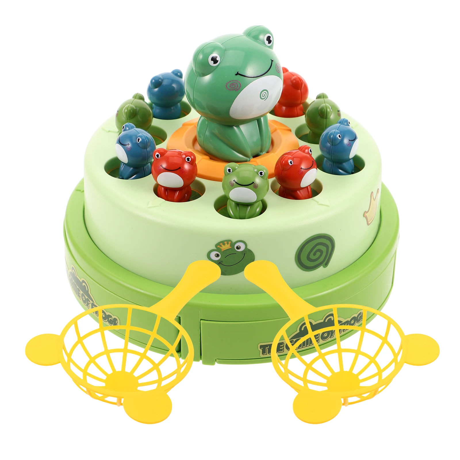 

1 set 1 Set Electric Musical Frog Bounce Catch Rotating Tabletop For Indoor Outdoor Play Parent- Interactive Family