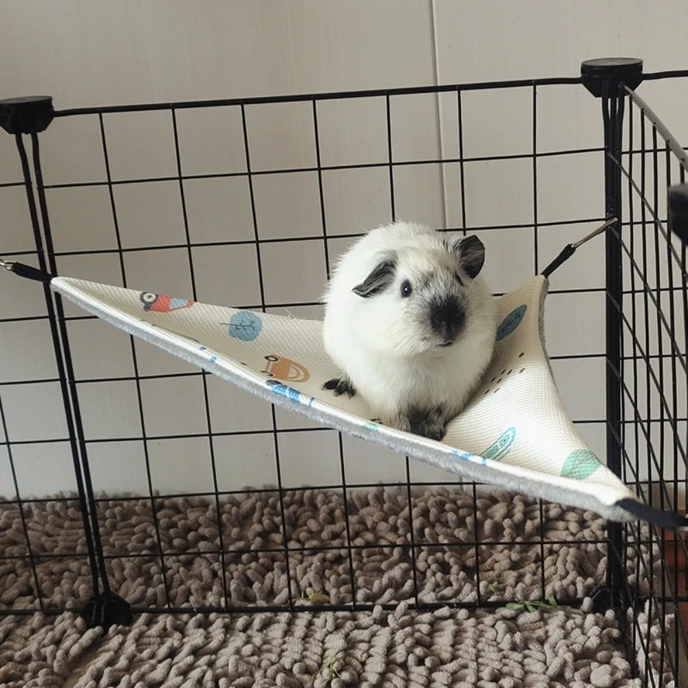 

Ice Silk Hamster Triangle Hammock Skin-Friendly Double-sided Guinea Pig Nest Comfortable Breathable Pet Hammock Nest