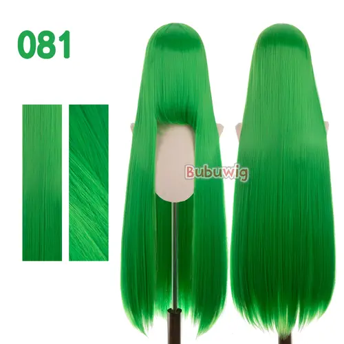 Bubuwig Synthetic Hair 100cm Long Straight Pure Color Cosplay Wigs Over 100 Colors Black White Red Blue Brown Wig Heat Resistant - Image 64