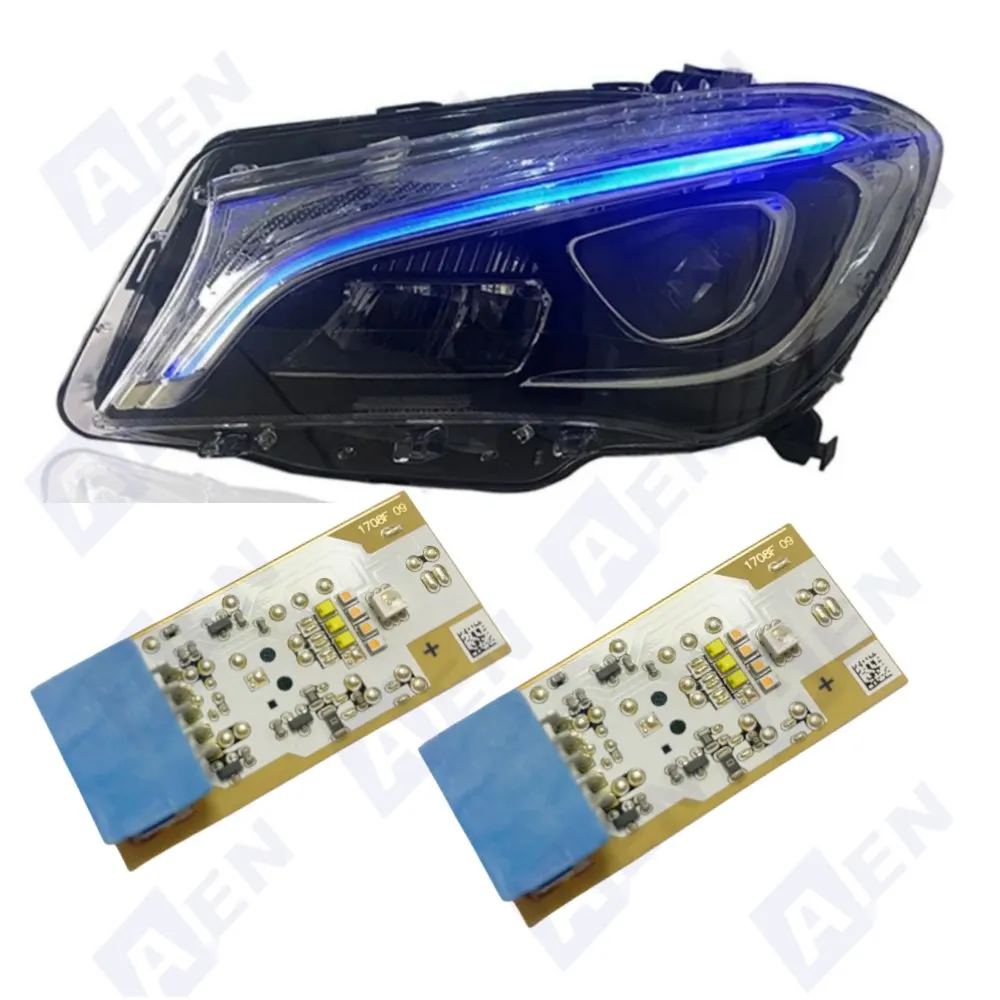 Blue Daytime Running Light DRL LED Boards For Mercedes CLA C117 X117 GLA 200 180  250 220 LED Headlight Red Yellow A1769066600