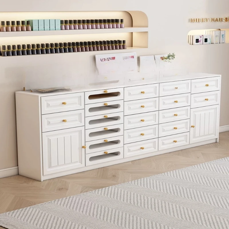 LH Cream Wind Nail Salon Display Cabinet Storage Cabinet Nail Side Cabinet