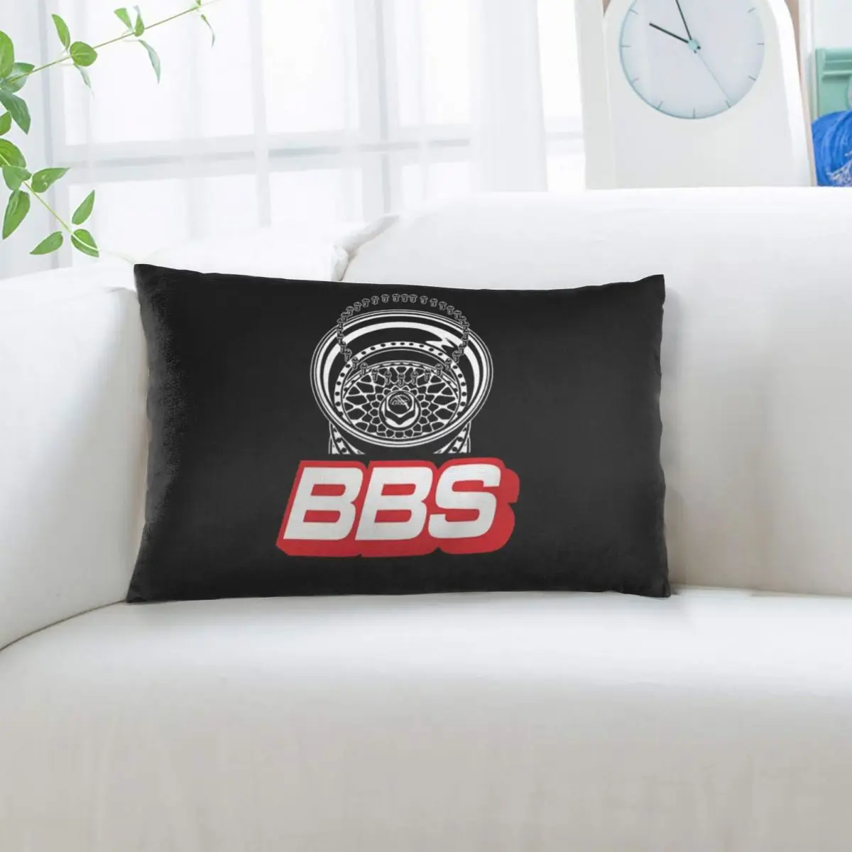 BBS Wheel HubHallway Rectangle Pillowcase Cushion Cover Decorative Bedroom Bed Home Comfort Throw Pillow