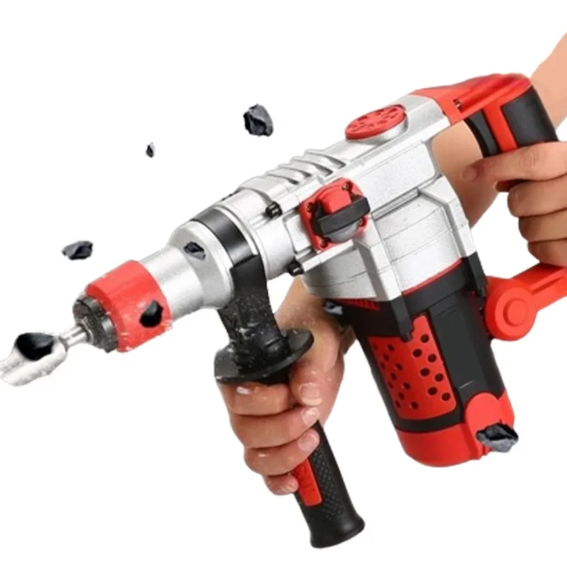 

Multi-function Impact Drill Household Electric Pickaxe Copper Core Motor Industrial Grade Professional Electric Hammer 220V