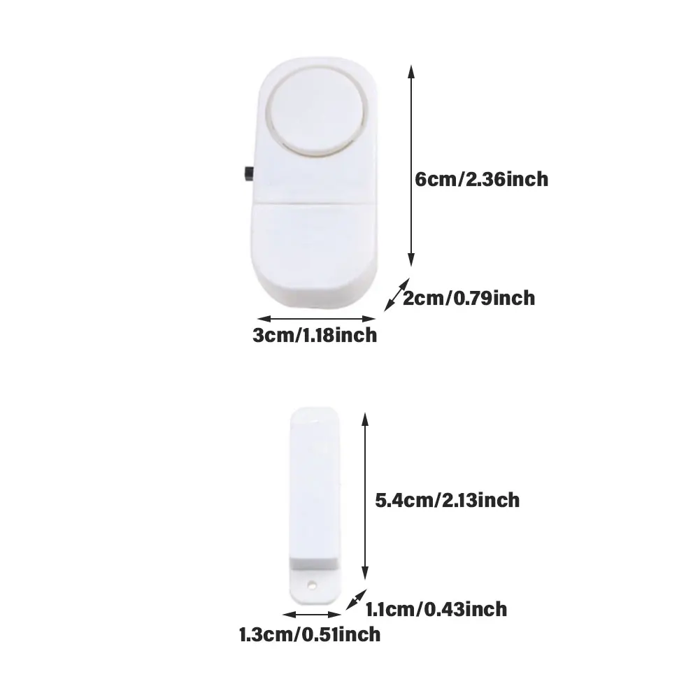 6 jogos/pacote sensor magnético para segurança em casa proteção sem fio porta alarme escritório fácil instalar apartamento alerta assaltante diy