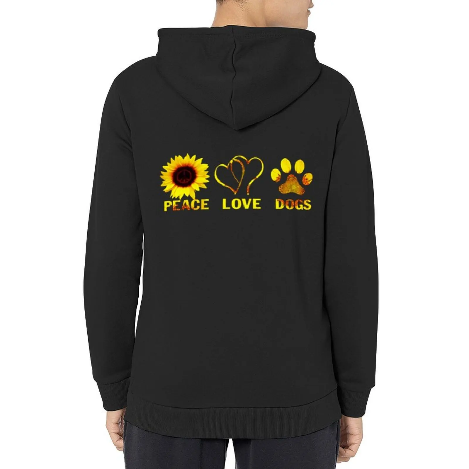 

Sunflower Shirt Peace Love Dogs Shirt Hippie Shirt Women Hoodie winter clothes men clothes autumn anime clothes anime hoodie