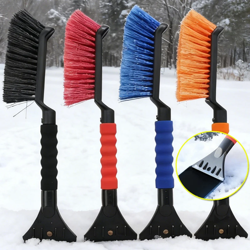 

Car Window Stain & Debris Sweeping Tool Window Snow Remover Red/blue Car 2-in-1 Snow Shovel Car Tire Cleaning Ice Scraper