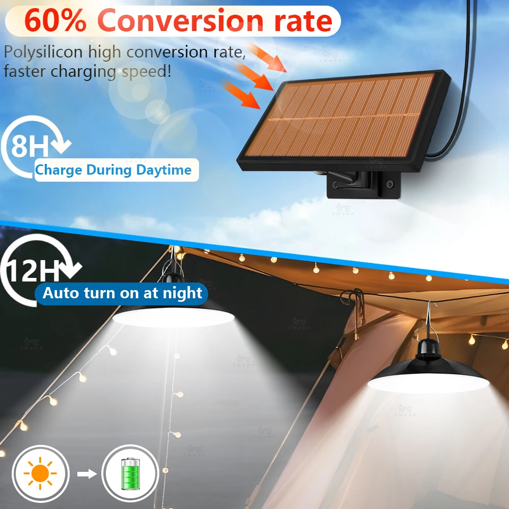 Ultra-Light Solar Chandelier Solar Outdoor/Indoor Lamps Sensor Light Smart Lamp Camping Lights Garden Lamps Garage Yard Lighting