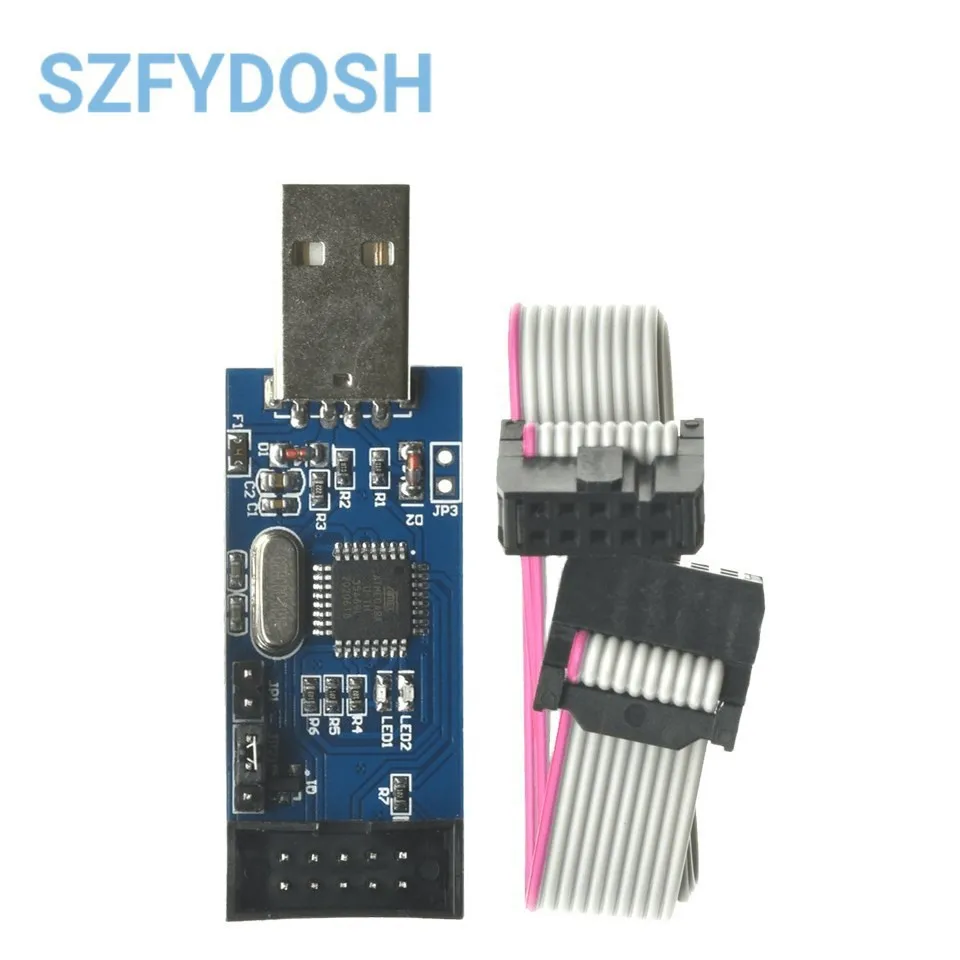 USBASP AVRISP AVR Programmer AVR ISP USB ASP ATMEGA8 ATMEGA128 supporto Win7 64 Board BTE13-006