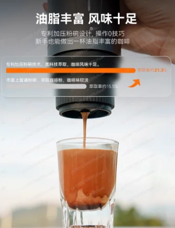 Portable Capsule Coffee Machine Extraction Espresso Semi-automatic Electric Small Home Car Outdoor Gift