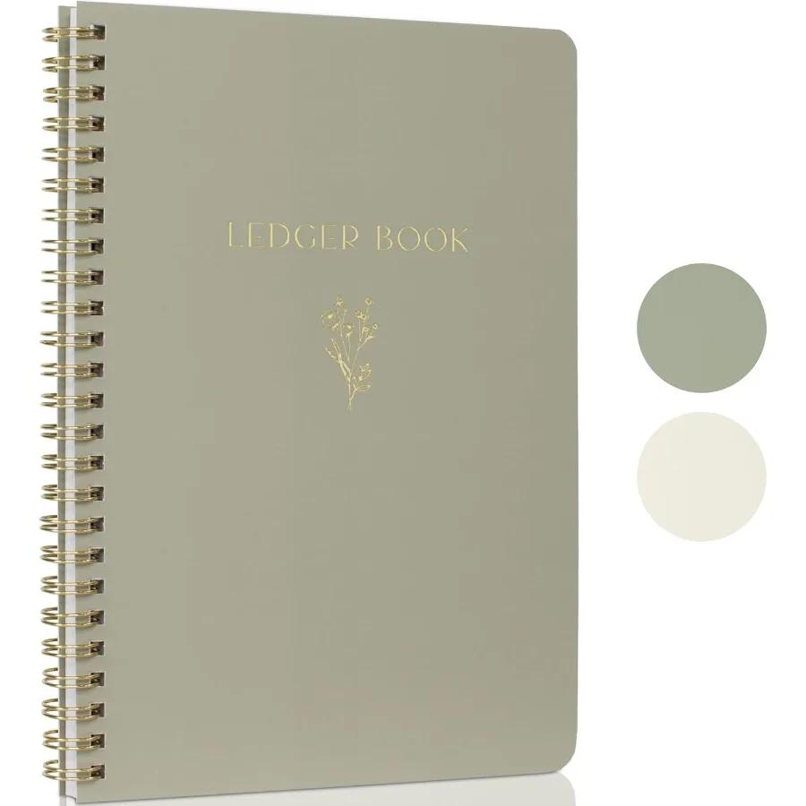 

Easy to Use Accounting Ledger Book for Small Business Expense Tracking: Beautiful Personal Finance Checkbook Income and Expense