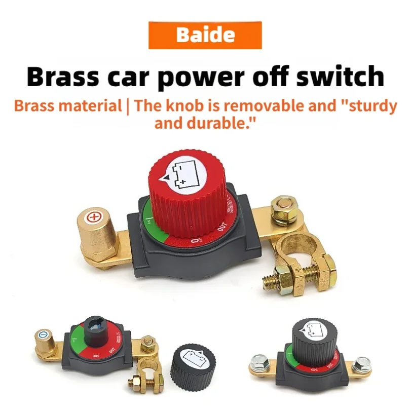 300A Car Battery Disconnect Switch Top Post Battery Disconnect Switch 12V-48V Battery Cut/Shut Off Switch for Car RV Truck Boat