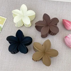 2Pcs Fashion Flower Hair Claws for Women Large Hair Clips Crab Clamps Frosted Ponytail Shark Clip Headdress Hair Accessories