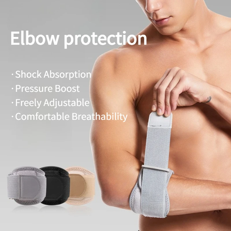 

1/2 шт., спортивная поддержка локтя, дышащая компрессионная повязка на локоть, регулируемый ремень с открытым пальцем, теннис и бадминтон
