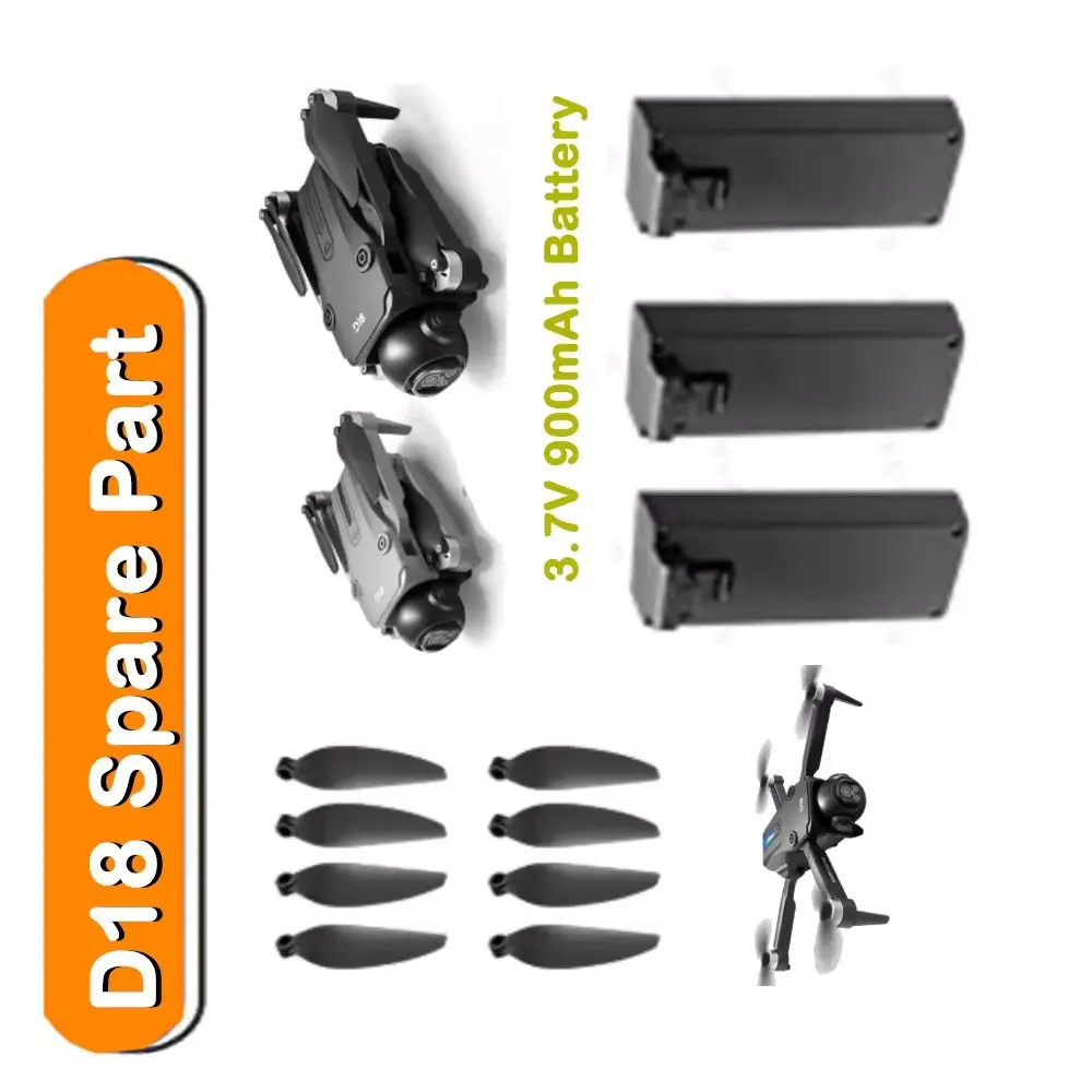 D18 Intelligent Obstacle Avoidance Brushless Drone Original Spare Part D18 Battery 3.7V 900mAh / Propeller Blade Maple Leaf Part