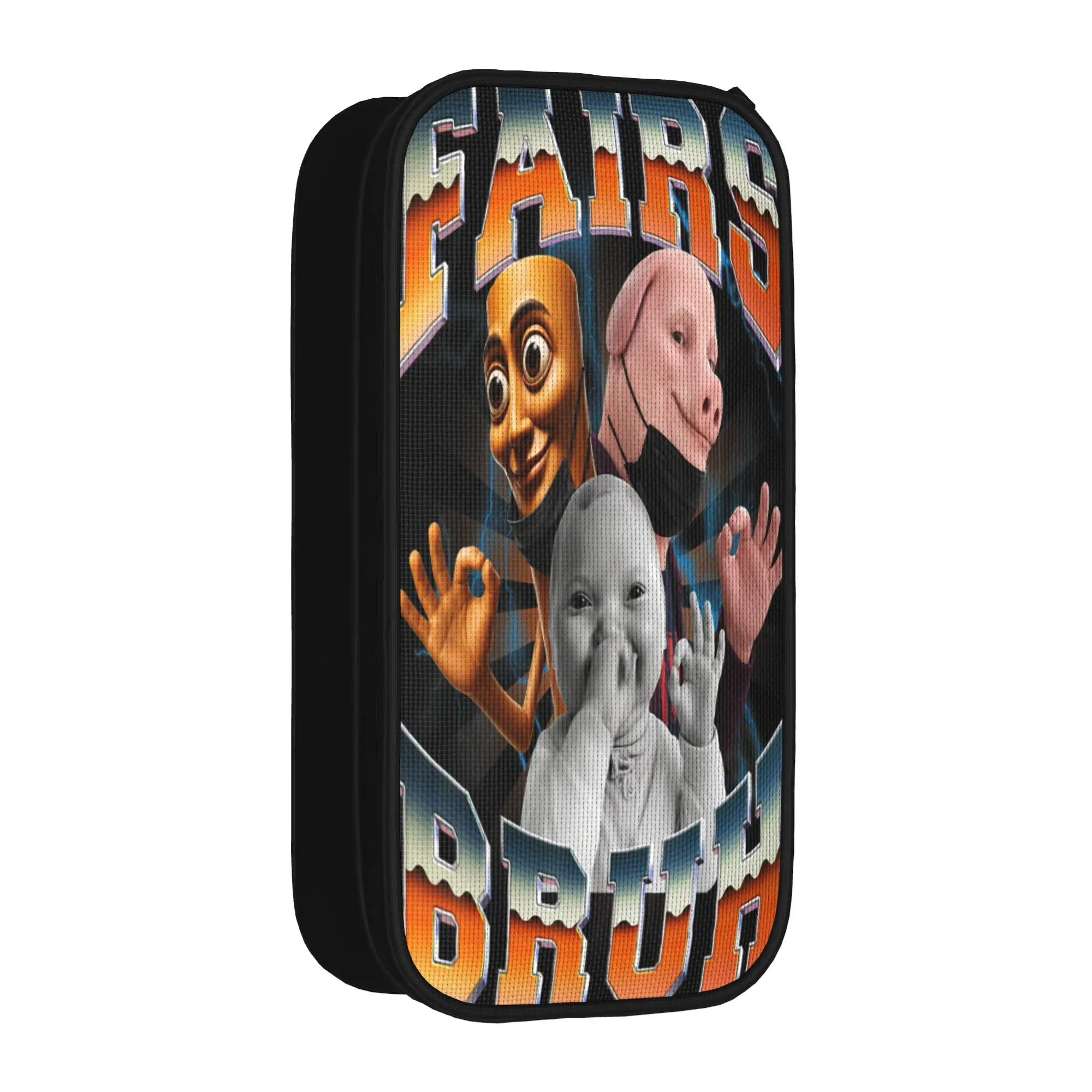 Funny John Pork Tung Sahur Ai Baby Fairs Bruh Slang Meme Pencil Case  Boy Girl Cute Pencil Bag Graphic School Pencil Cases
