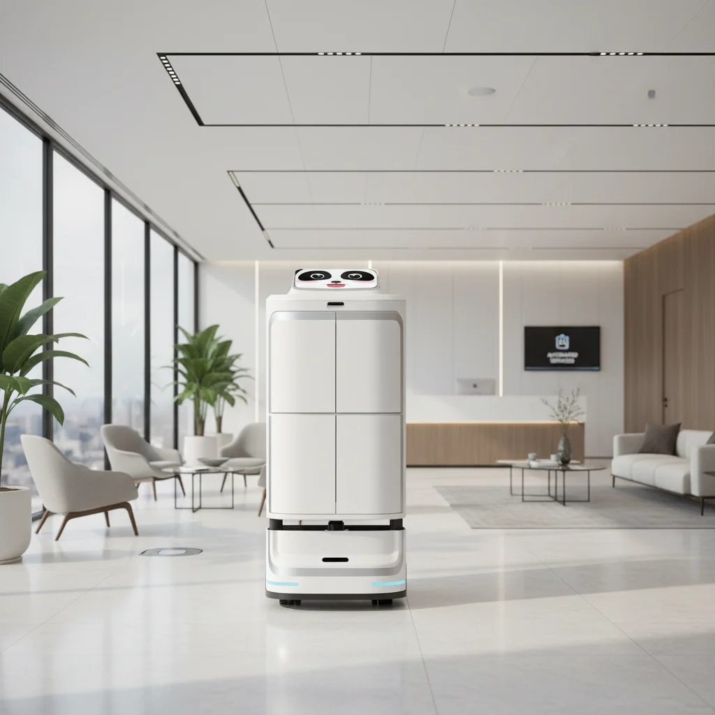 Autonomous Indoor Food Delivery Robot For Hotels LDS Slam+VSLAM Navigation Auto Charge 2-Layer Compartments 20KG