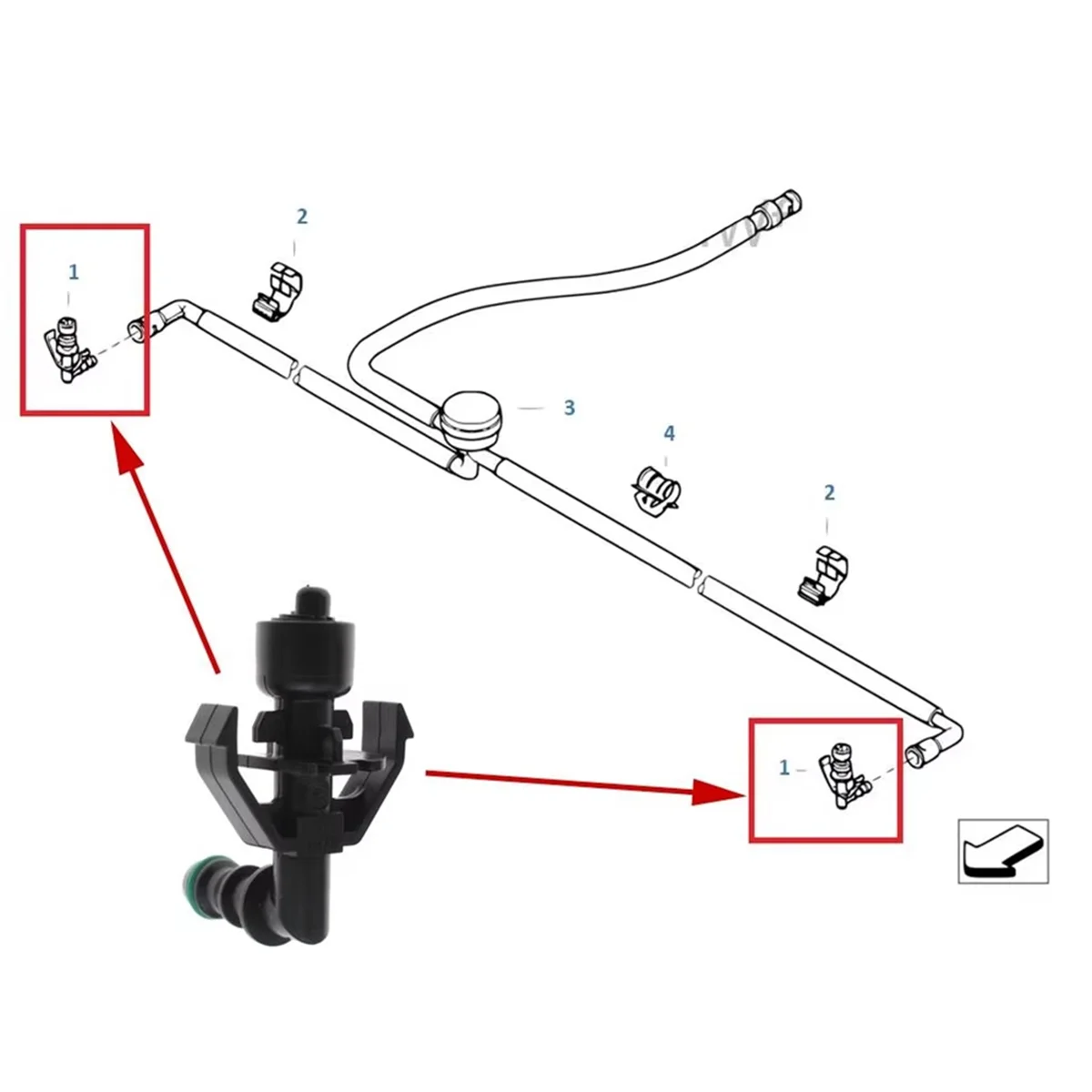 1Pair 61677059223 Front Bumper Headlight Washer Nozzle Headlamp Water Spray Jet for BMW 6 E63 E64 LCI 2004-2010