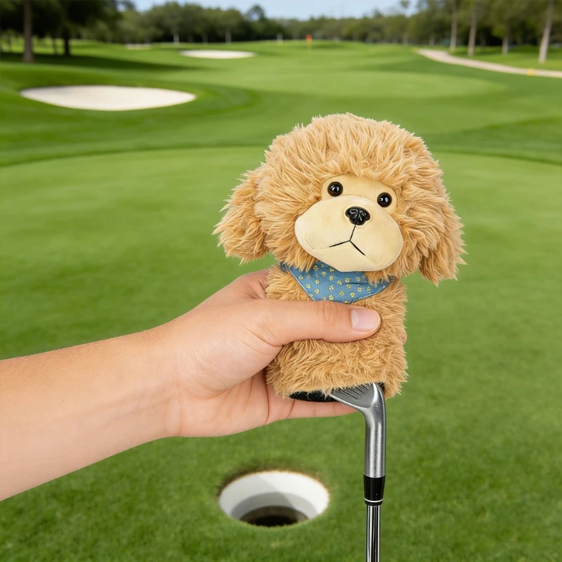 

Lovely Cartoon Dog Plush Golf Club Cover Animal Golf Club Headcover Unique Golf Driver Headcover For Fun And Protecting 24BD