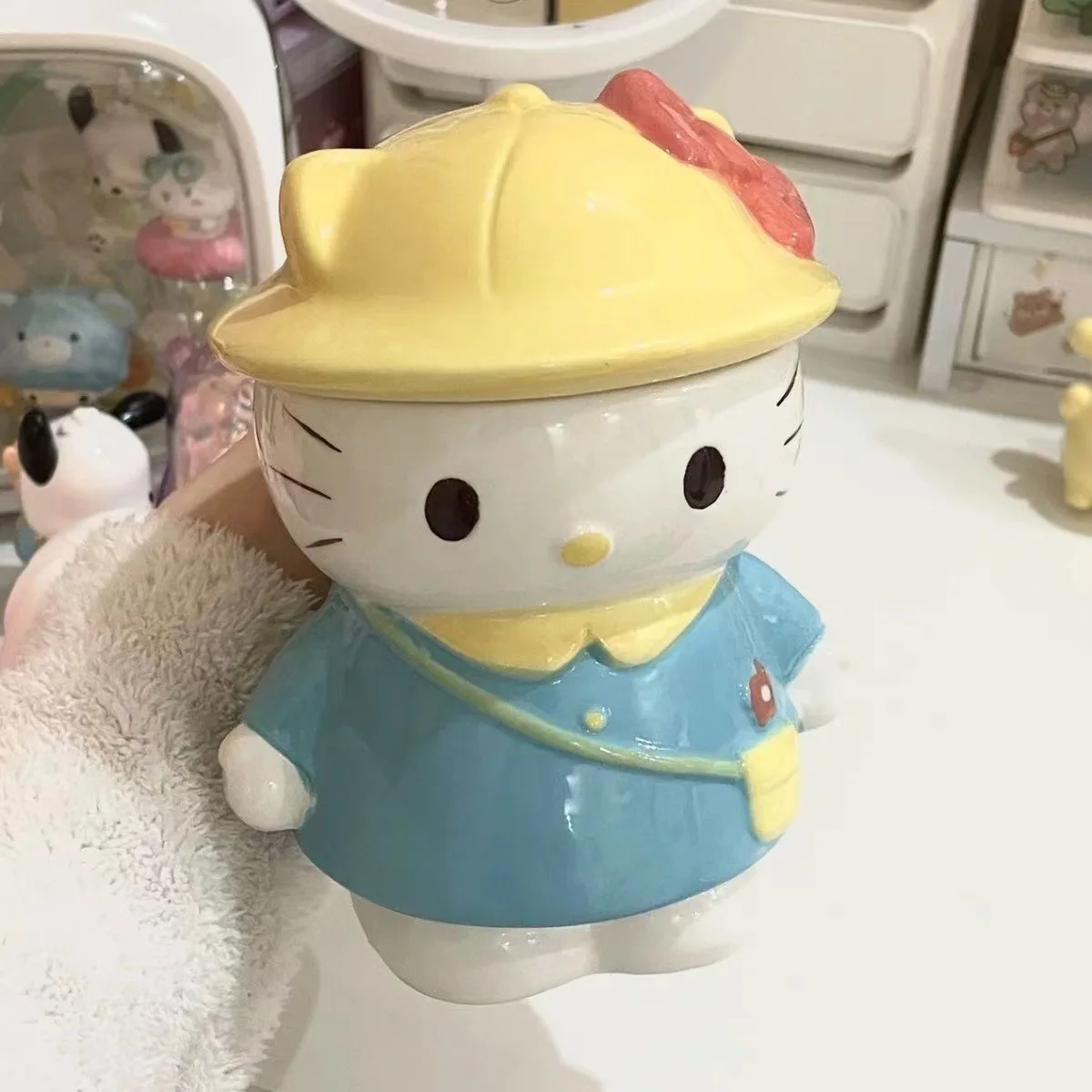 Anime Sanrio Figure Model Hello Kitty Children Water Cup Cartoon Styling Birthday Decoration Model Gift