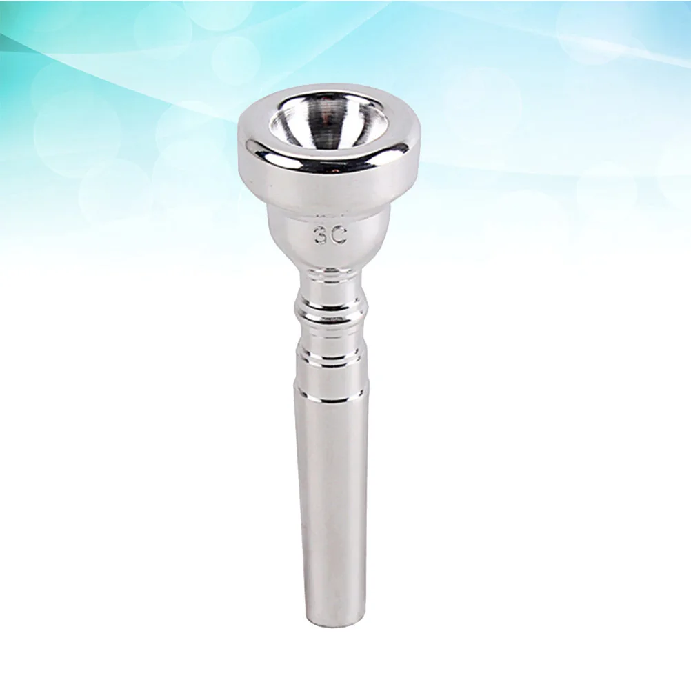 

Silver Plated 3c Trumpet Mouthpiece Bullet Shape Easy Blow Clear Tone Professional Handheld Flashlight