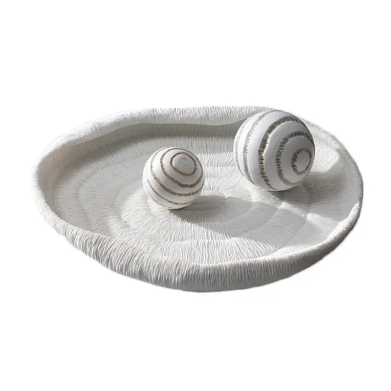 

Modern simple round geometric resin tray ornament