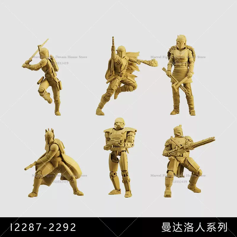 

1/64 1/43 1/35 Scale Miniature Scene Dolls Un-panited White Figure Mini Model ‌Warrior Of A Martial Nation‌ Lone Bounty Hunter