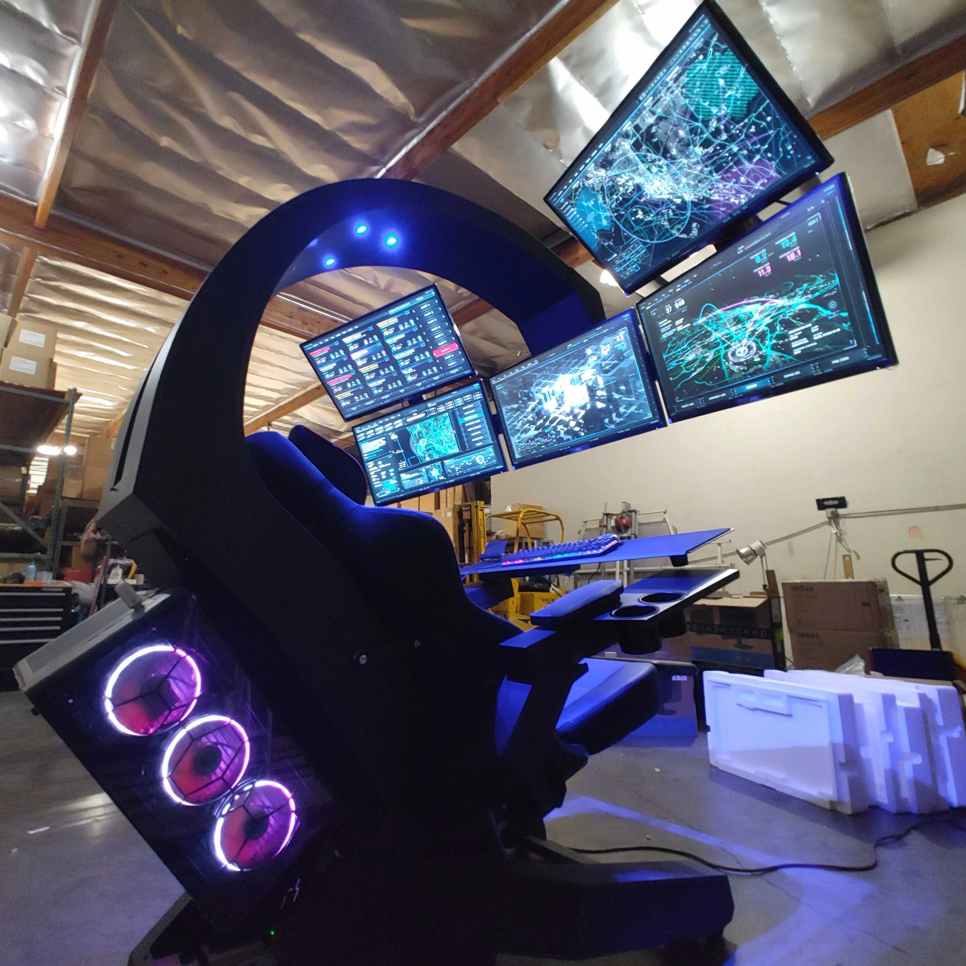 IW320 Hot Selling Zero Gravity Recline PC Chair With Massage Function As Altwork Support Upto 5 Monitors Ease Comfy Cockpit view 6