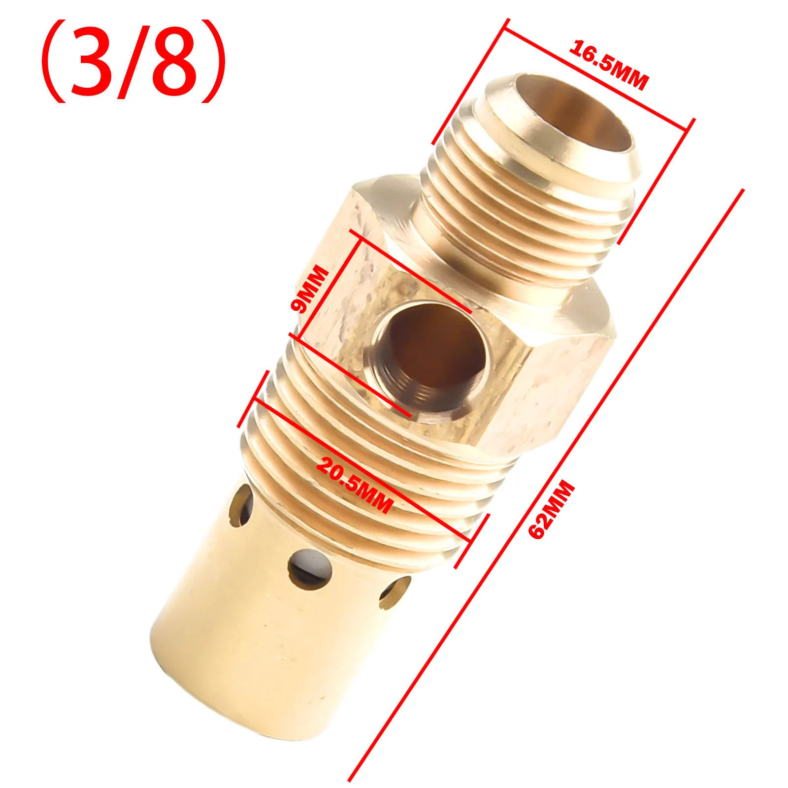Brass Check Check Valve O-ne Way Compressor Air Compressor Brass For Air Compressor G3/8 NPT×1/2In Valve Air Tools