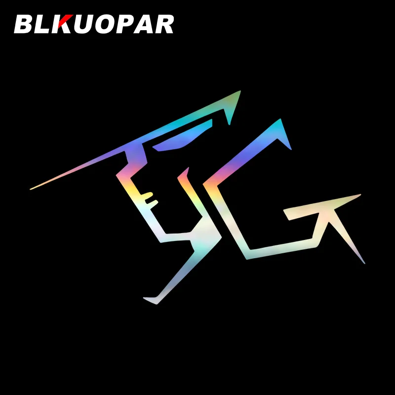 

BLKUOPAR Anime Head Logo Car Sticker Funny Occlusion Scratch Laser Decal Personality Holographic Motorcycle Surfboard Decoration
