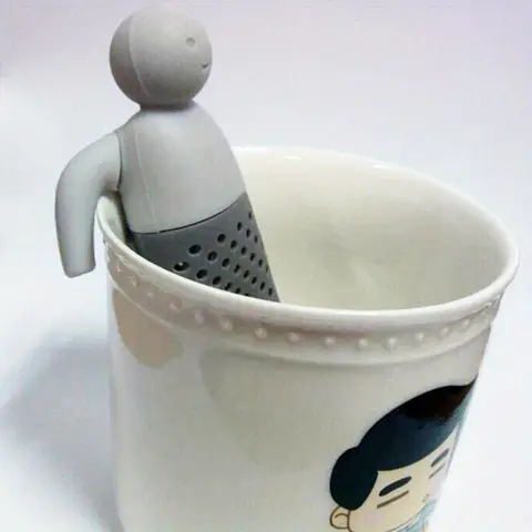 Tea Brewing Little Man/Abstract Bitter Tea Mr.Tea Water Filter/Office Lazy Person's Tea Brewing Gadget/Tea Separation Prank Item