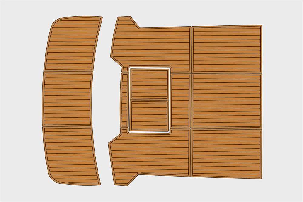 Eva foam Fuax teak seadek marine floor For 1988-1989 Pace 40 Sport Fisherman Cockpit Swim Platform 1/4