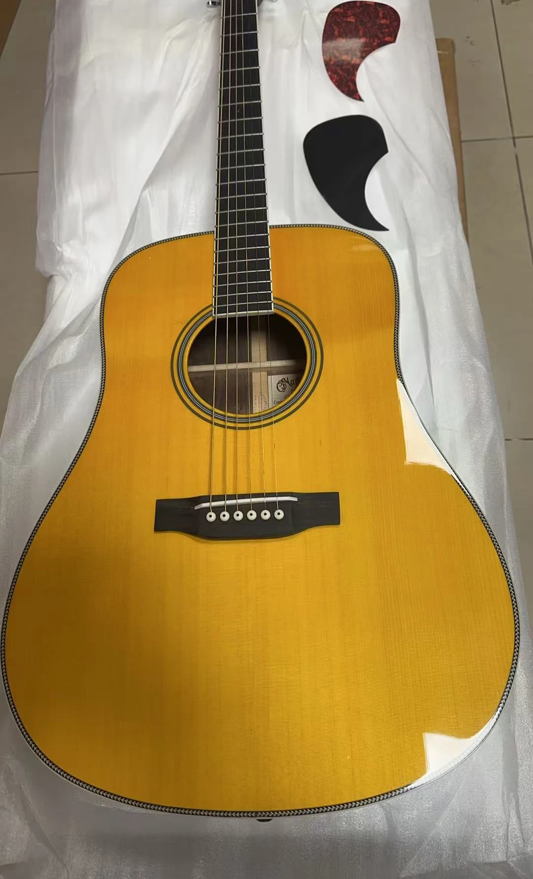 

2026 hot D-28CW Clarence White Acoustic Guitar Solid Spruce Top Rosewwod back and side Eboney
