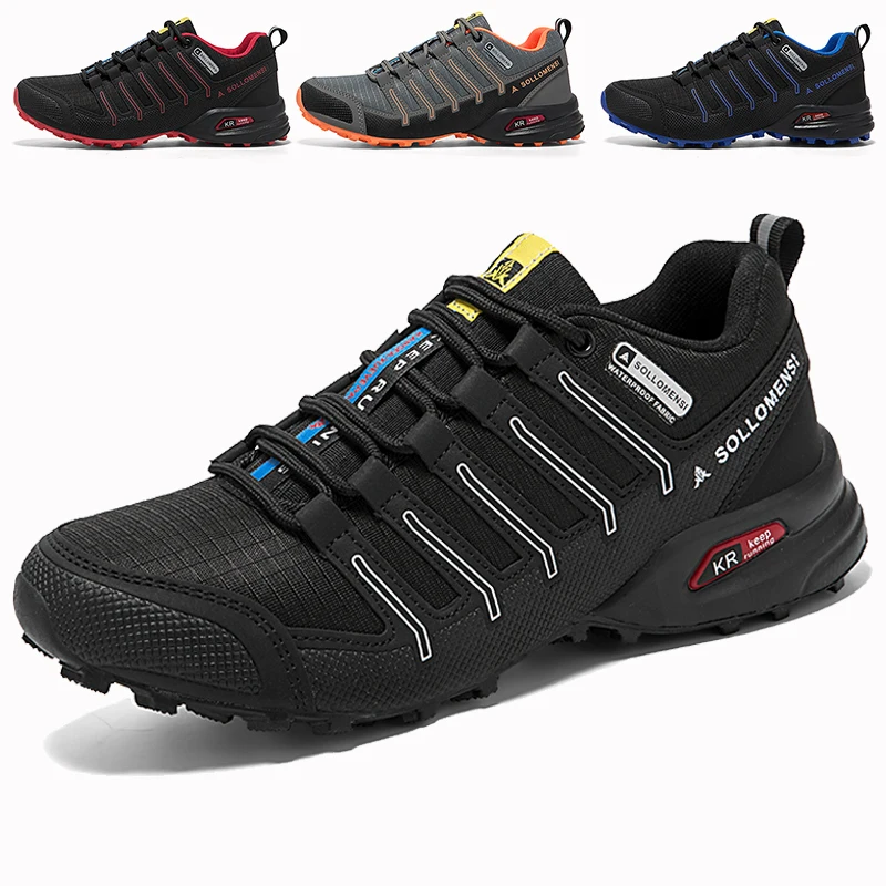 

New Arrival Mens Hiking Shoes Breathable Mesh Lace Up Trekking Male Cushioning Walking Hunting Tactical Tourism Sneakers for Men